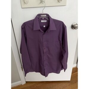 Pierre Cardin Large Men's Long Sleeve Dress Shirt in Purple or Lavender Hue